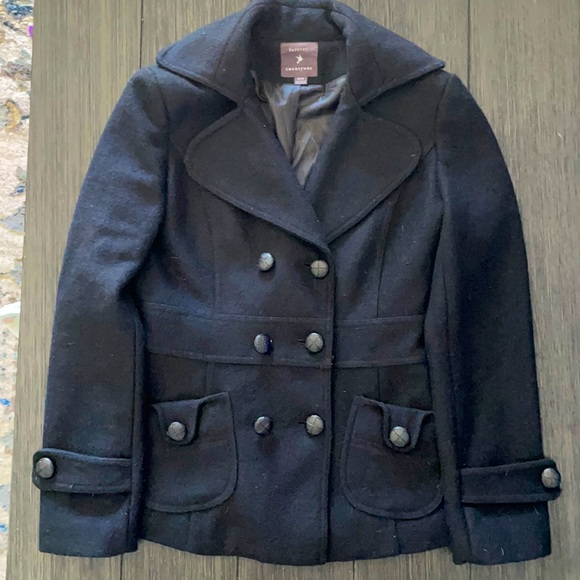 Forever 21 black pea coat - Picture 1 of 2